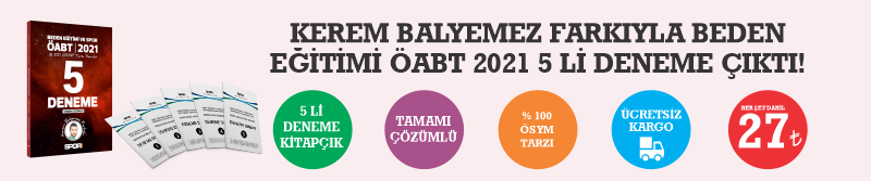 Kerem Balyemez Beden Eğitimi ÖABT 2021 Deneme Kitabı